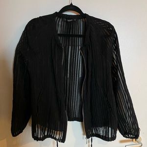 Sheer Bomber Jacket